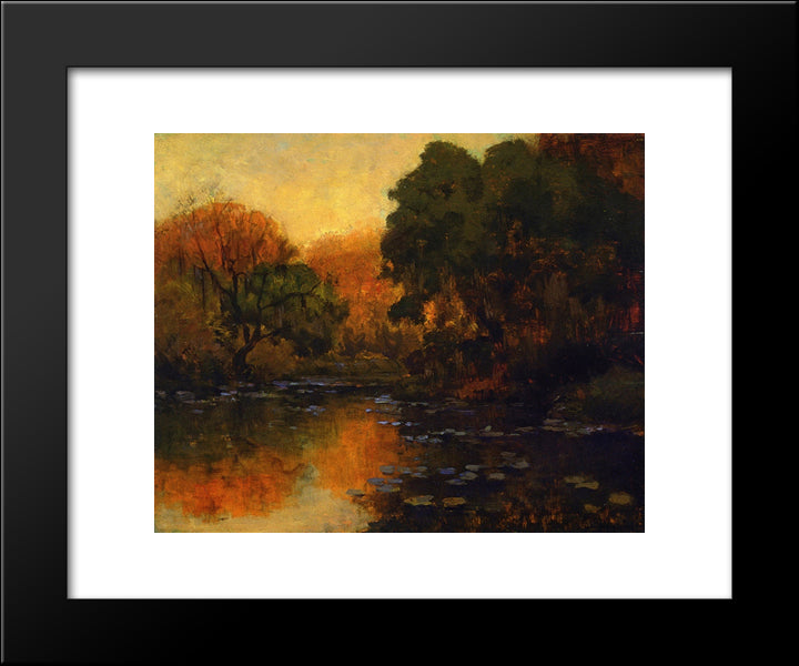 San Antonio River 20x24 Black Modern Wood Framed Art Print Poster by Onderdonk, Robert Julian