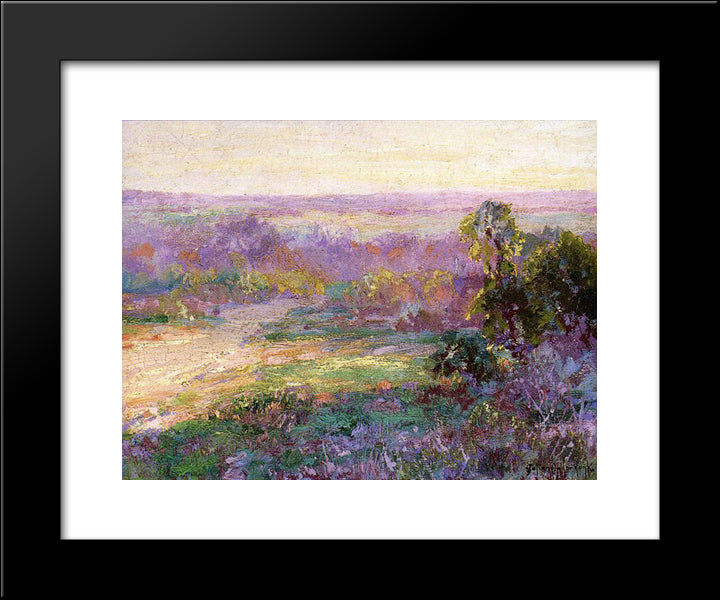 Last Rays Of Sunlight, Early Spring In San Antonio 20x24 Black Modern Wood Framed Art Print Poster by Onderdonk, Robert Julian