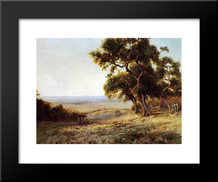 Late Afternoon, Valley Of The Leon 20x24 Black Modern Wood Framed Art Print Poster by Onderdonk, Robert Julian