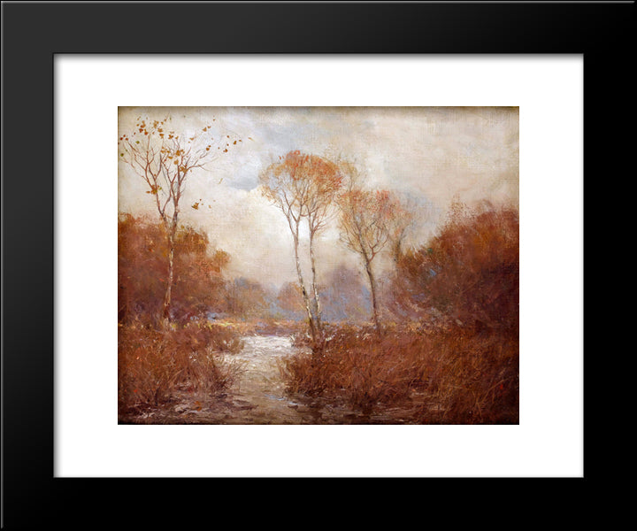 October Landscape 20x24 Black Modern Wood Framed Art Print Poster by Onderdonk, Robert Julian