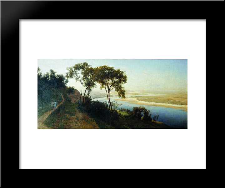 Vicinity Of Kiev. Over The Dnieper. 20x24 Black Modern Wood Framed Art Print Poster by Orlovsky, Volodymyr