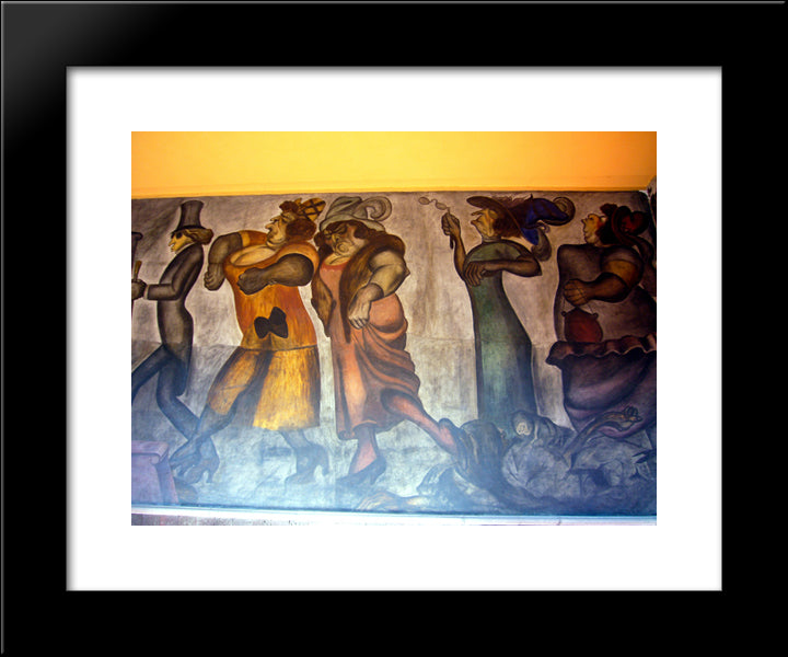 The Rich People (Detail) 20x24 Black Modern Wood Framed Art Print Poster by Orozco, Jose Clemente