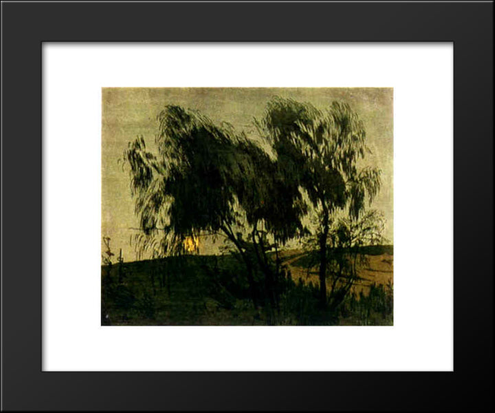 The Moon 20x24 Black Modern Wood Framed Art Print Poster by Ostroumova Lebedeva, Anna