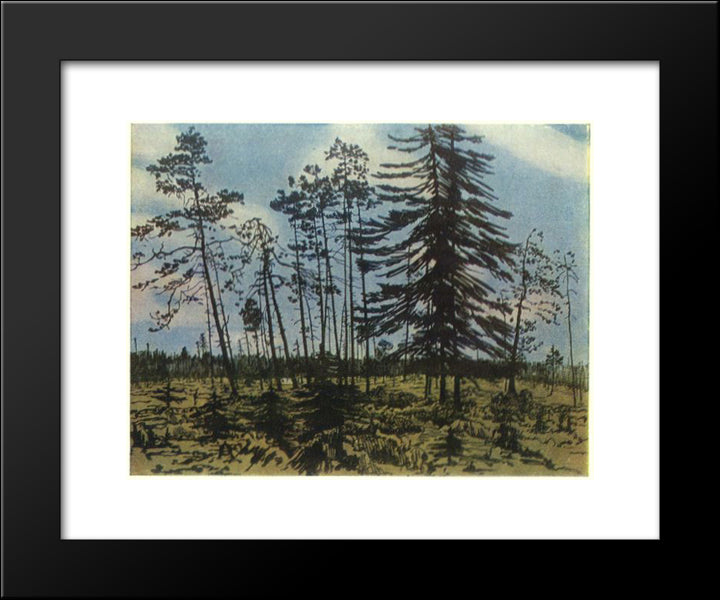 Finland With A Blue Sky 20x24 Black Modern Wood Framed Art Print Poster by Ostroumova Lebedeva, Anna