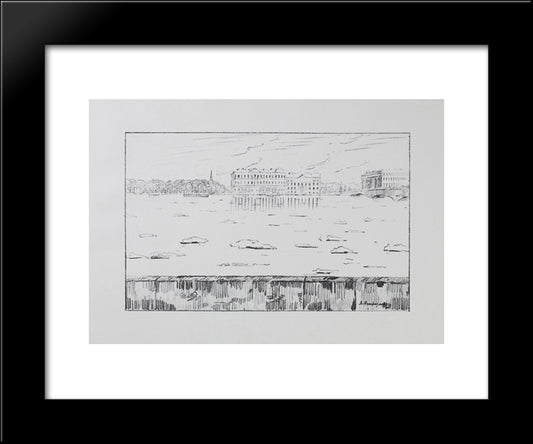 Debacle 20x24 Black Modern Wood Framed Art Print Poster by Ostroumova Lebedeva, Anna