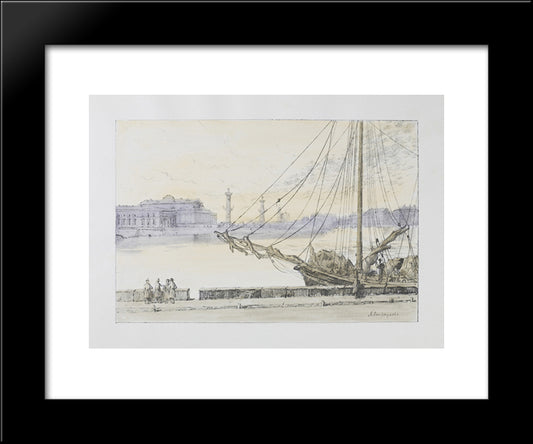 Exchange 20x24 Black Modern Wood Framed Art Print Poster by Ostroumova Lebedeva, Anna