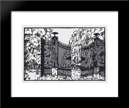 The Gate And The Road To 'Etyup' 20x24 Black Modern Wood Framed Art Print Poster by Ostroumova Lebedeva, Anna