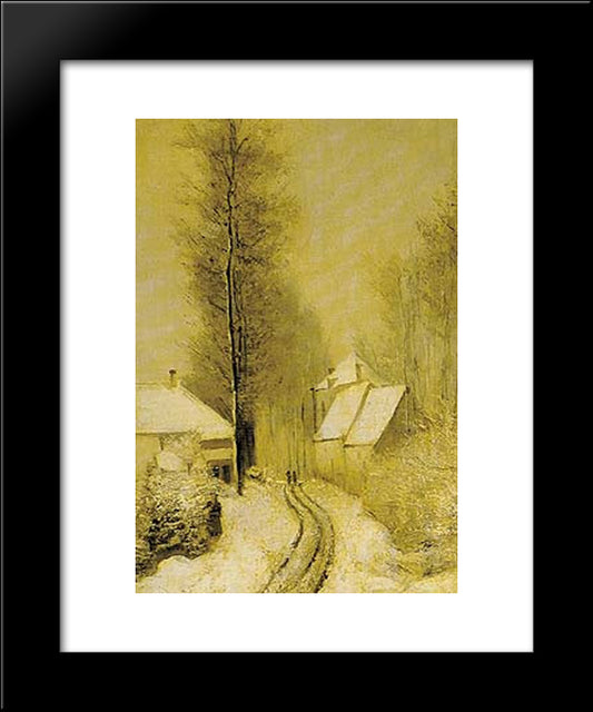 Snowy Landscape 20x24 Black Modern Wood Framed Art Print Poster by Pantazis, Pericles