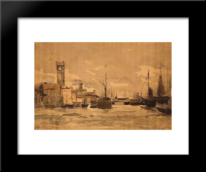 Ostend 20x24 Black Modern Wood Framed Art Print Poster by Pantazis, Pericles