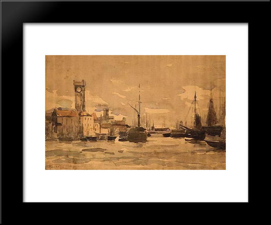Ostend 20x24 Black Modern Wood Framed Art Print Poster by Pantazis, Pericles