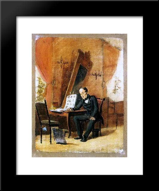 Art Teacher 20x24 Black Modern Wood Framed Art Print Poster by Perov, Vasily