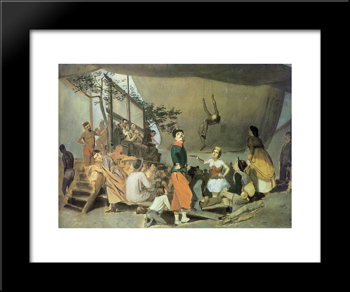 Merrymaking-In-Paris 20x24 Black Modern Wood Framed Art Print Poster by Perov, Vasily