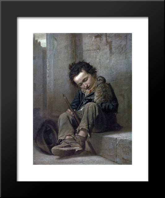 Savoyard 20x24 Black Modern Wood Framed Art Print Poster by Perov, Vasily