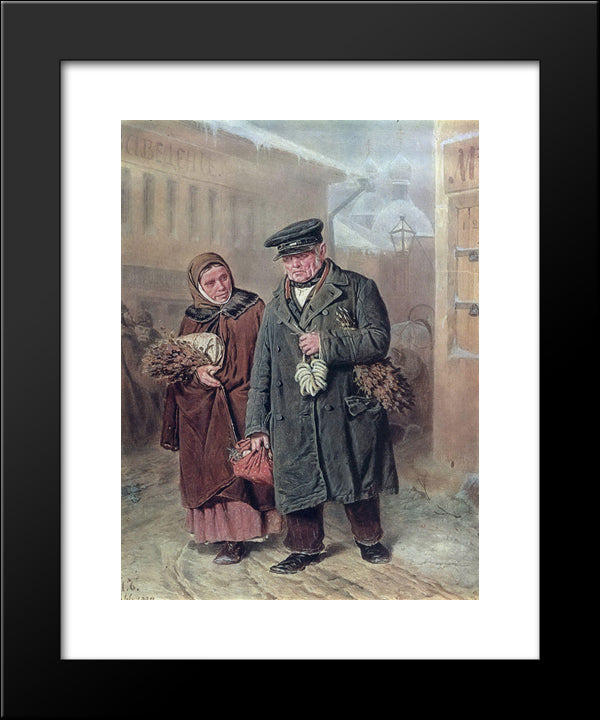 Lent Monday 20x24 Black Modern Wood Framed Art Print Poster by Perov, Vasily