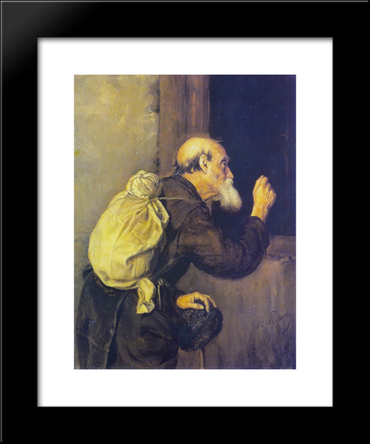 Wanderer 20x24 Black Modern Wood Framed Art Print Poster by Perov, Vasily