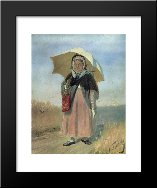 To The Holy Trinity 20x24 Black Modern Wood Framed Art Print Poster by Perov, Vasily