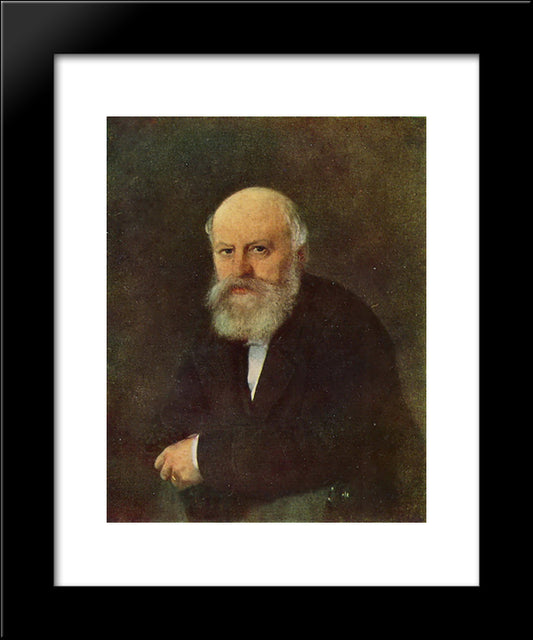 Portrait Of The Composer P.S. Campione 20x24 Black Modern Wood Framed Art Print Poster by Perov, Vasily