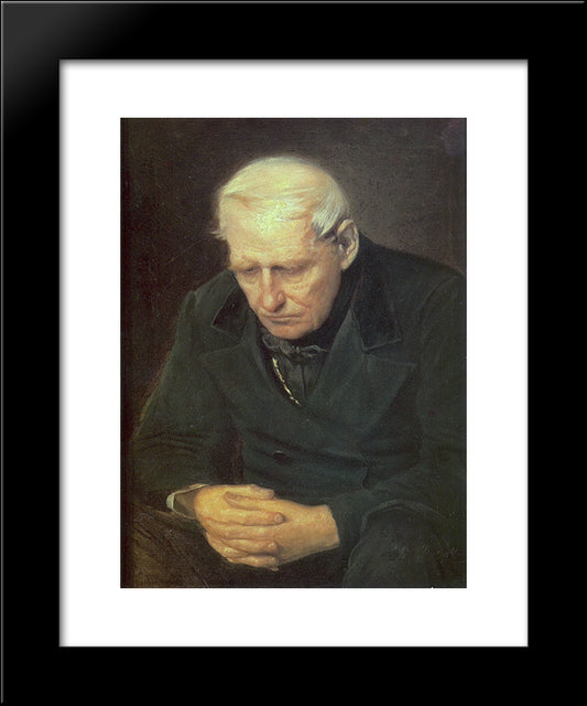Old Man 20x24 Black Modern Wood Framed Art Print Poster by Perov, Vasily