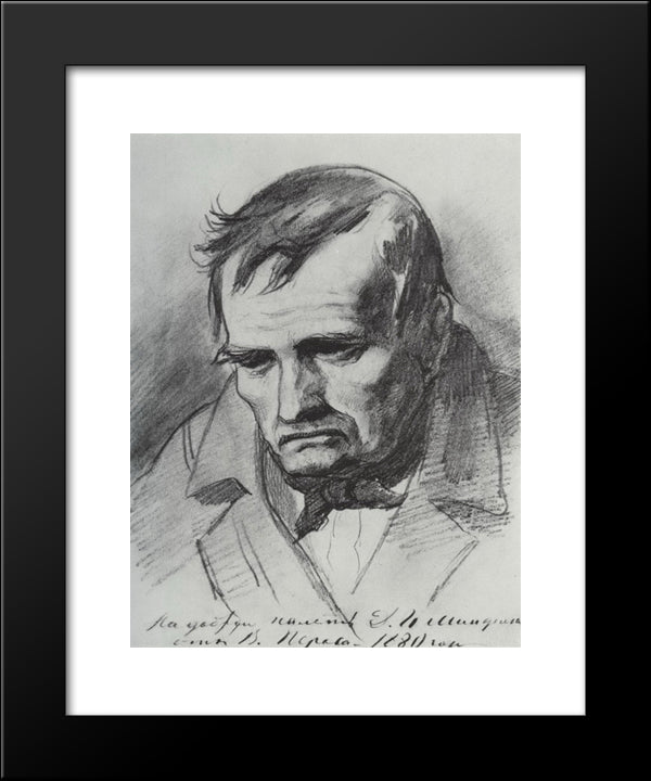 Sad Father 20x24 Black Modern Wood Framed Art Print Poster by Perov, Vasily