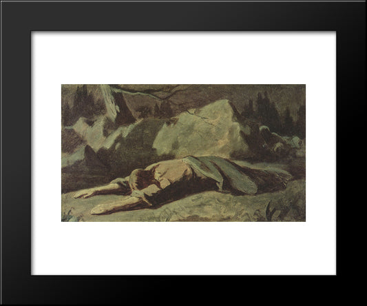 Christ In Gethsemane 20x24 Black Modern Wood Framed Art Print Poster by Perov, Vasily