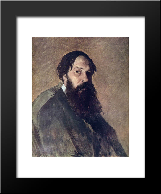 Portrait Of The Painter Alexey Savrasov 20x24 Black Modern Wood Framed Art Print Poster by Perov, Vasily