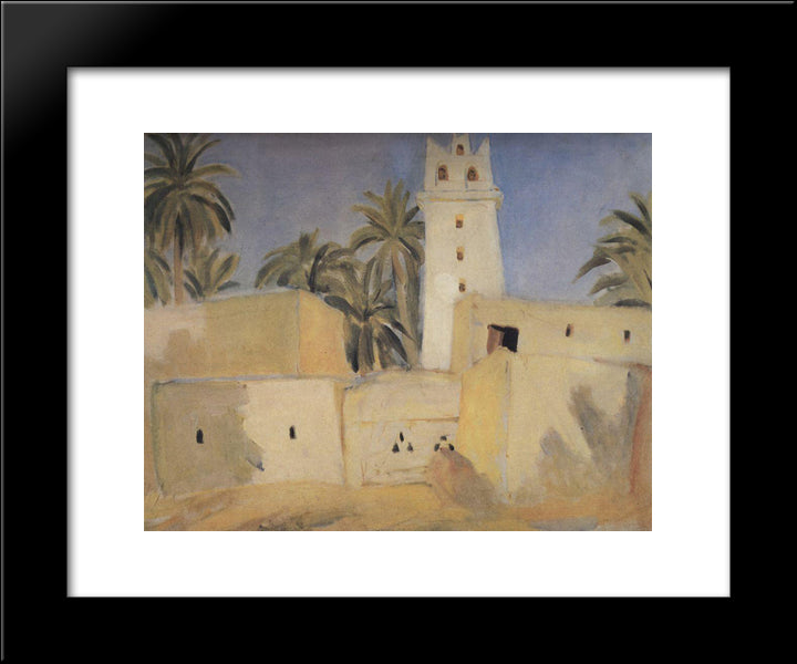 Negro Village 20x24 Black Modern Wood Framed Art Print Poster by Petrov Vodkin, Kuzma