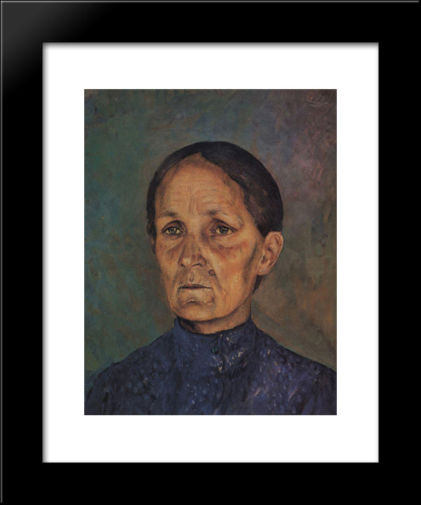 Portrait Of A.P.Petrovoy-Vodkin, Artist'S Mother 20x24 Black Modern Wood Framed Art Print Poster by Petrov Vodkin, Kuzma