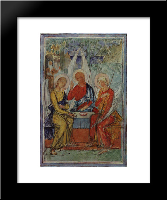 Trinity 20x24 Black Modern Wood Framed Art Print Poster by Petrov Vodkin, Kuzma