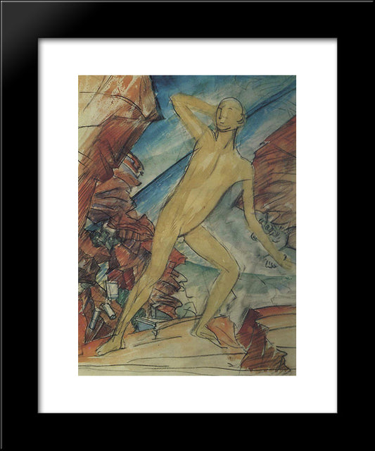 Youth 20x24 Black Modern Wood Framed Art Print Poster by Petrov Vodkin, Kuzma