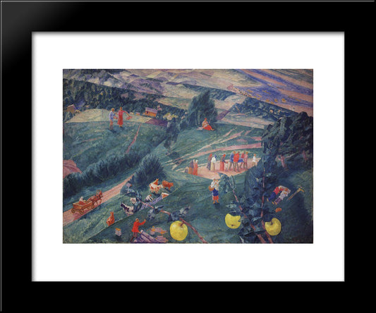 Noon 20x24 Black Modern Wood Framed Art Print Poster by Petrov Vodkin, Kuzma