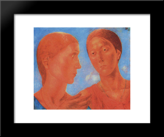 Two 20x24 Black Modern Wood Framed Art Print Poster by Petrov Vodkin, Kuzma