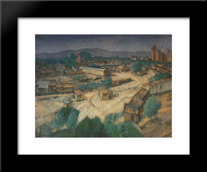 Samarkand 20x24 Black Modern Wood Framed Art Print Poster by Petrov Vodkin, Kuzma