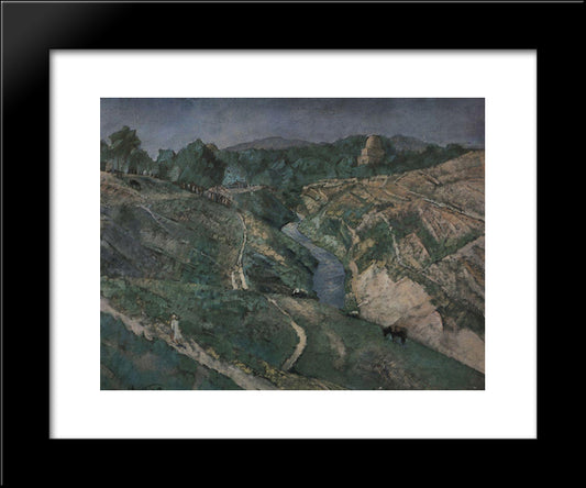 Samarkand 20x24 Black Modern Wood Framed Art Print Poster by Petrov Vodkin, Kuzma