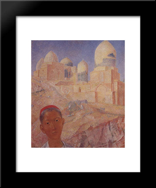 Shah-I-Zinda 20x24 Black Modern Wood Framed Art Print Poster by Petrov Vodkin, Kuzma