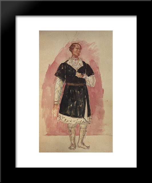 Costume Design For The Tragedy Of Pushkin'S Boris Godunov 20x24 Black Modern Wood Framed Art Print Poster by Petrov Vodkin, Kuzma