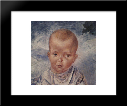 The Daughter Of An Artist 20x24 Black Modern Wood Framed Art Print Poster by Petrov Vodkin, Kuzma