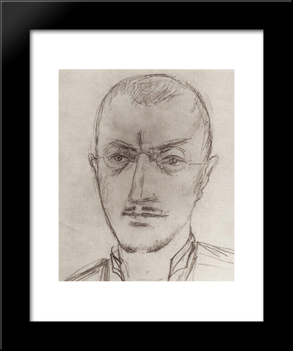 Ivan Karamazov 20x24 Black Modern Wood Framed Art Print Poster by Petrov Vodkin, Kuzma