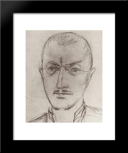 Ivan Karamazov 20x24 Black Modern Wood Framed Art Print Poster by Petrov Vodkin, Kuzma