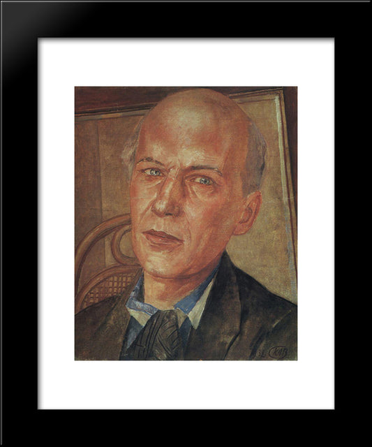 Portrait Of Andrei Bely 20x24 Black Modern Wood Framed Art Print Poster by Petrov Vodkin, Kuzma