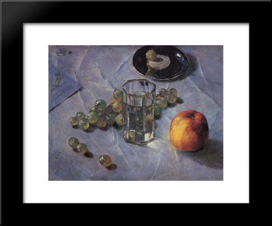 Grapes 20x24 Black Modern Wood Framed Art Print Poster by Petrov Vodkin, Kuzma