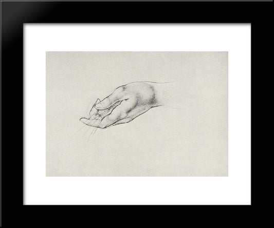 Drawing Hands 20x24 Black Modern Wood Framed Art Print Poster by Petrov Vodkin, Kuzma