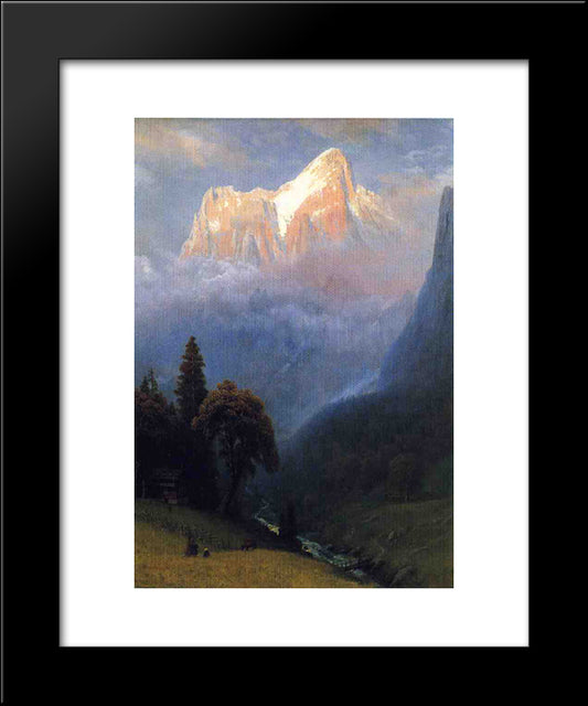 Storm Among The Alps 20x24 Black Modern Wood Framed Art Print Poster by Bierstadt, Albert