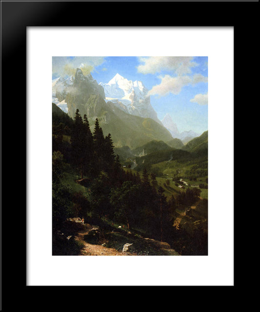 The Wetterhorn 20x24 Black Modern Wood Framed Art Print Poster by Bierstadt, Albert