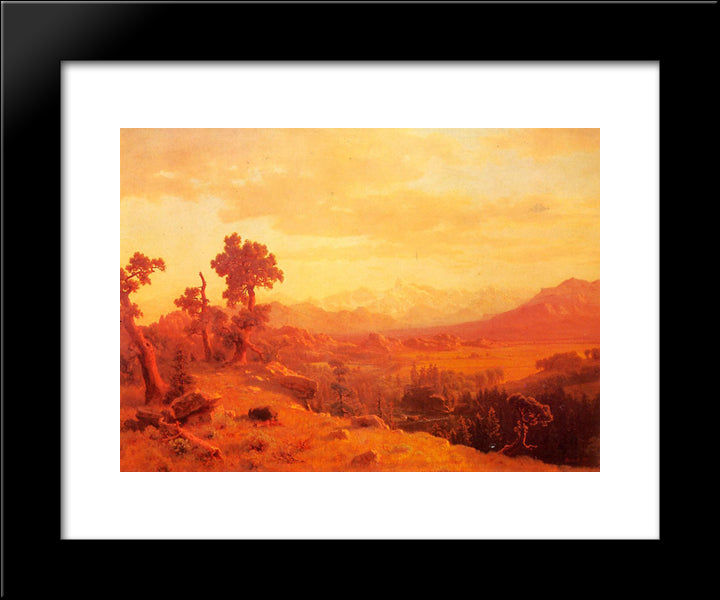 Wind River Country 20x24 Black Modern Wood Framed Art Print Poster by Bierstadt, Albert