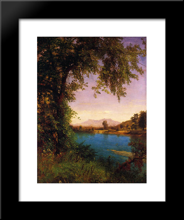 South And North Moat Mountains 20x24 Black Modern Wood Framed Art Print Poster by Bierstadt, Albert