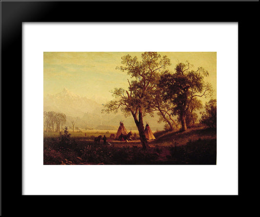 Wind River Mountains Nebraska Territory 20x24 Black Modern Wood Framed Art Print Poster by Bierstadt, Albert