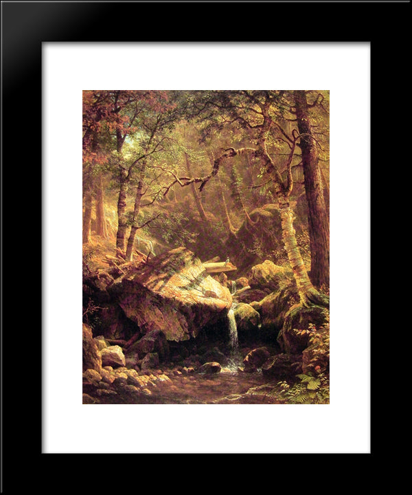 The Mountain Brook 20x24 Black Modern Wood Framed Art Print Poster by Bierstadt, Albert