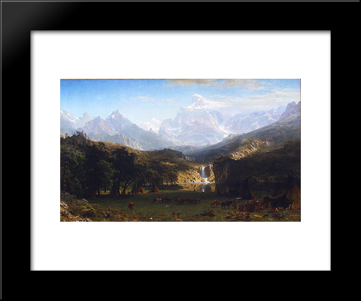 The Rocky Mountains, Lander'S Peak 20x24 Black Modern Wood Framed Art Print Poster by Bierstadt, Albert