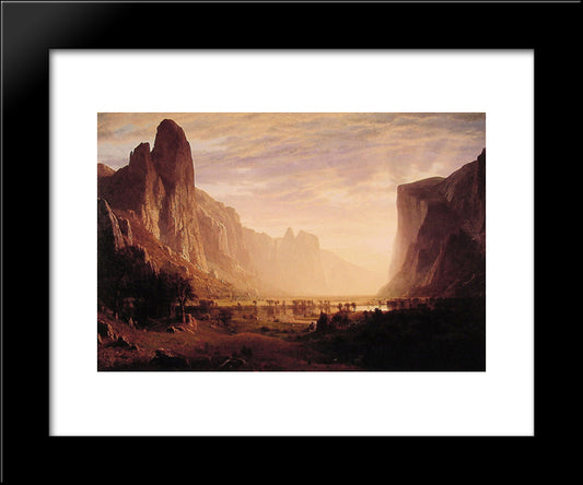 Looking Down Yosemite Valley, California 20x24 Black Modern Wood Framed Art Print Poster by Bierstadt, Albert