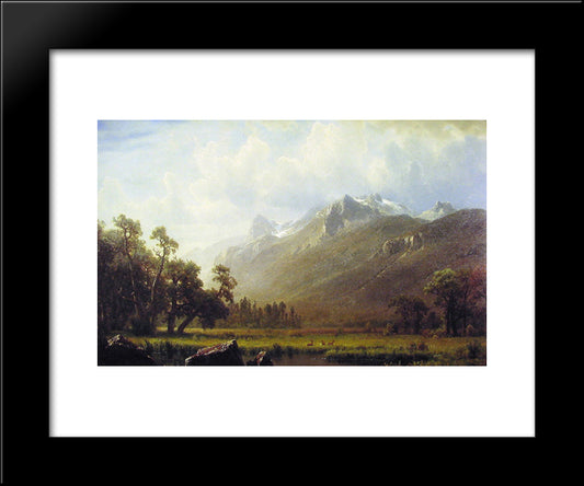 The Sierras Near Lake Tahoe 20x24 Black Modern Wood Framed Art Print Poster by Bierstadt, Albert
